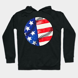 American Flag Baseball Team Gift Hoodie